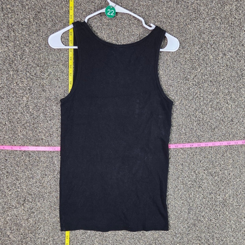 Bella Canvas Tank Top Mens L Black Distressed American Flag Graphic Patriotic - Picture 3 of 4
